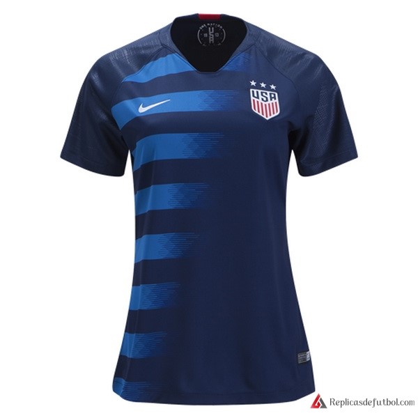 Camiseta Seleccion Estados Unidos Segunda equipación Mujer 2018 Azul